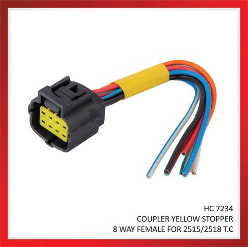 8 way Female Coupler Yellow Stopper