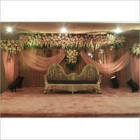 Polished Three Seater Teak Wood Maharaja Chair