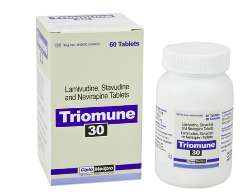 Triomune Tablets(Lamivudine + stavudine + nevirapine)