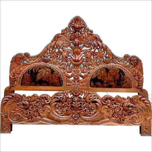 Teak Wood Double Bed Headboard