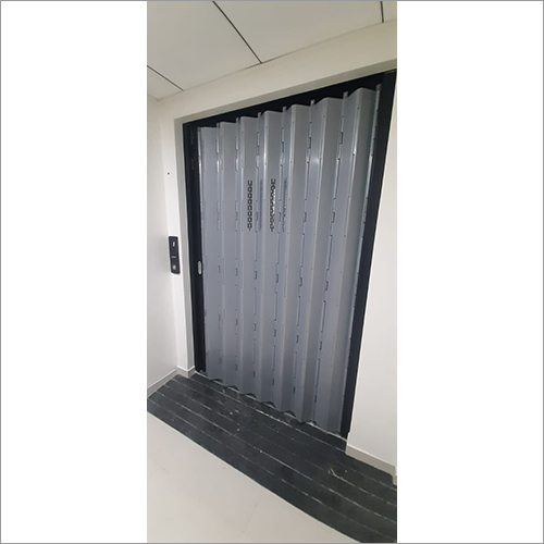 Manual Imperforated Elevator Door - Galvanized Steel, Electric Power Supply | AC/DC Drive Type, Safety Devices Including Designated Stop and Overload Holding Stop