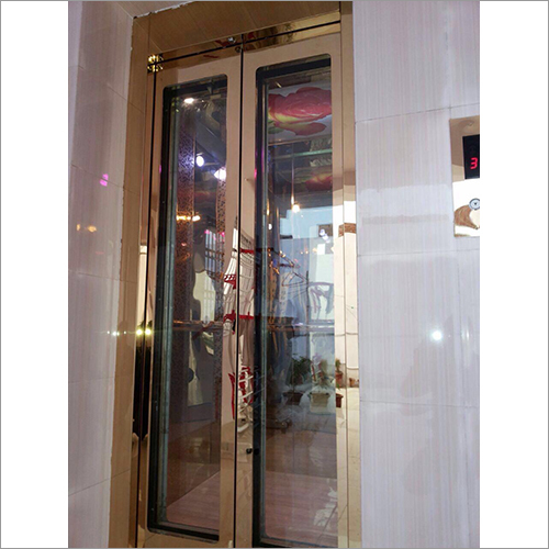 Golden Mix Glass Elevator Door