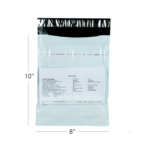 Plain Courier Bag 8x10 with pod 50 micron