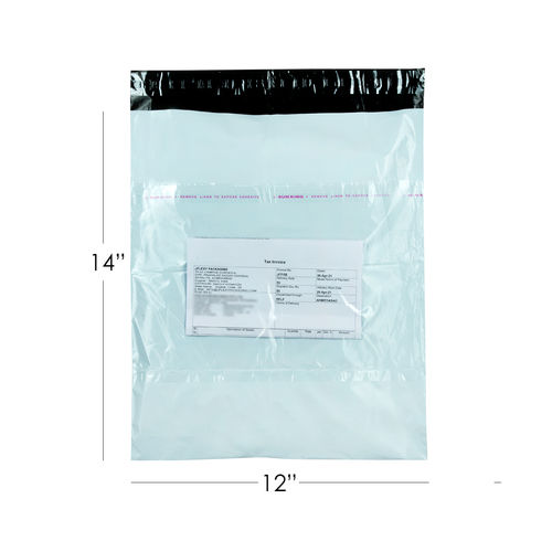 Laminated Material Plain White Tamper Proof Plastic Courier Bags