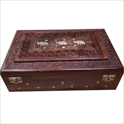 Carved Wooden Jewellery Box
