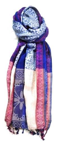 100% Viscose Jamawar Border Design Printed Shawls