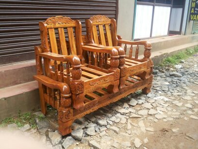 Assam Teak Wooden Sofa Set