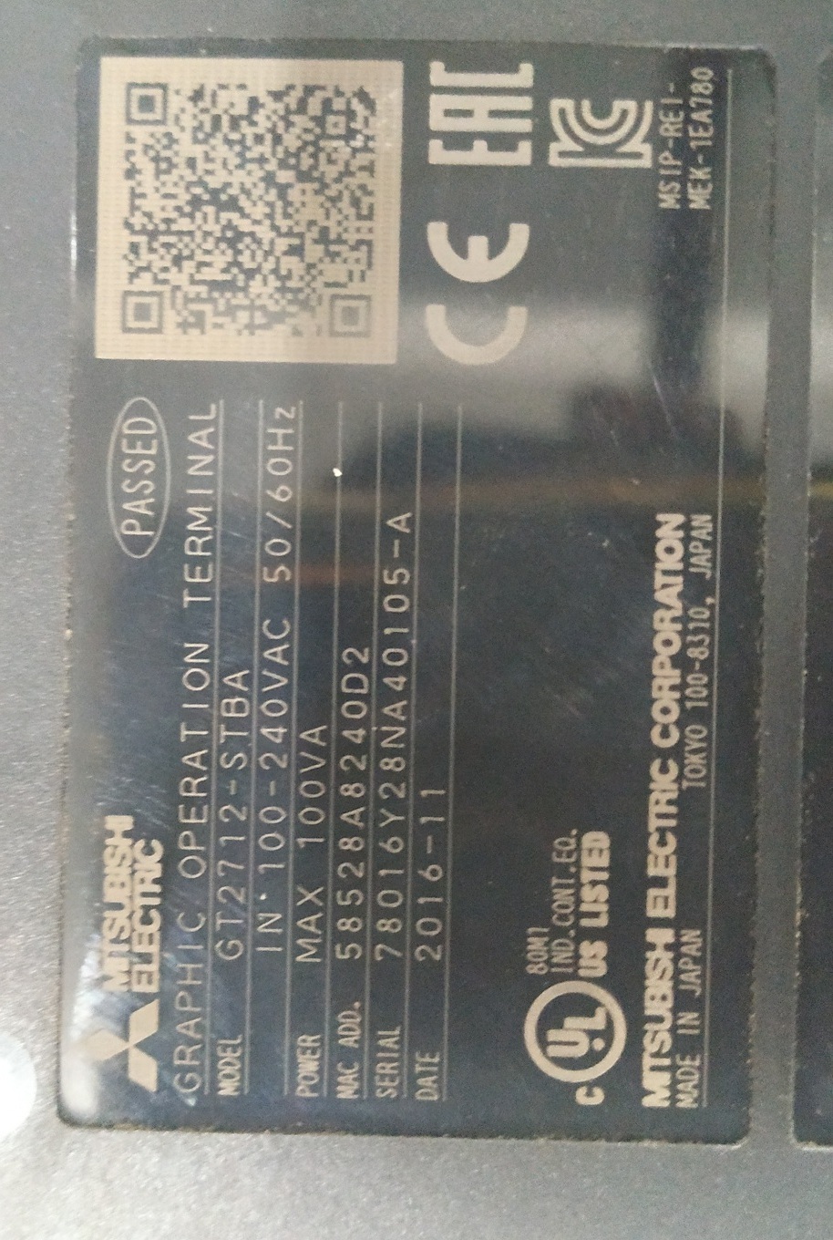 MITSUBISHI GOT2000 HMI GT2712-STBA