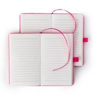 Comma Abaca - A6 Size - Hard Bound Notebook (Pink and Pink)