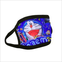 Printed Doremon Cotton Face Mask