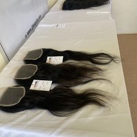 Natural Color Virgin Cuticle Aligned Raw Unprocessed Hd Lace Closure With Lace Frontal Hair