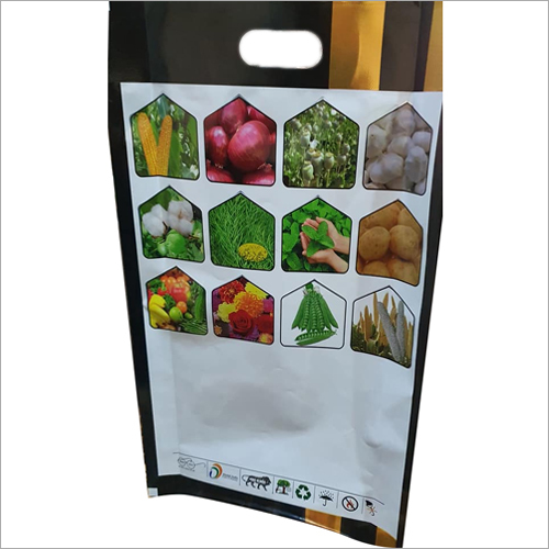 Multicolor 5 Side Seal Seed Packaging Pouch With D Cut
