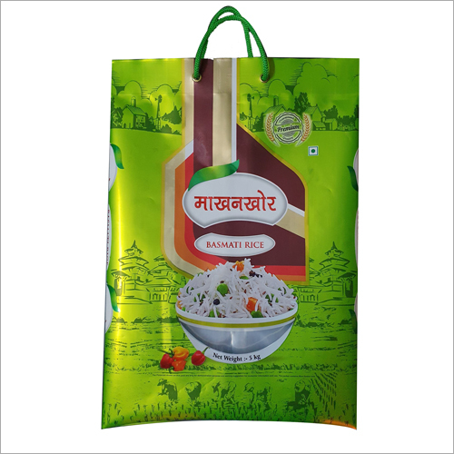 Multicolor Center Seal Customized Plastic Laminated Rice Bag With Eyelet Dori