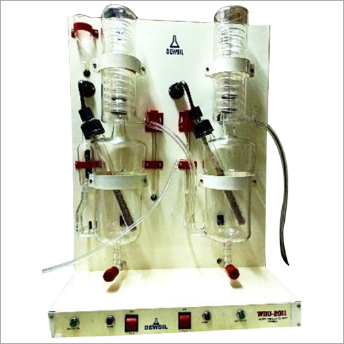 White 9810 Glass Double Distillation Unit With Borosilicate Boiler