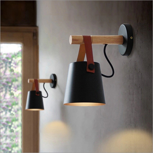 Black Leather Wall Lamp