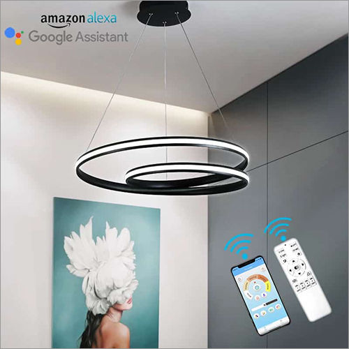 Double Round LED Smart Voice Assist Chandelier