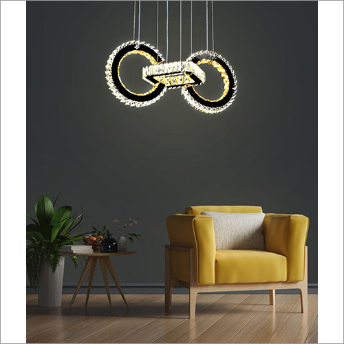 Two Round Crystal Voice Assist Chandelier By Smartway Lighting