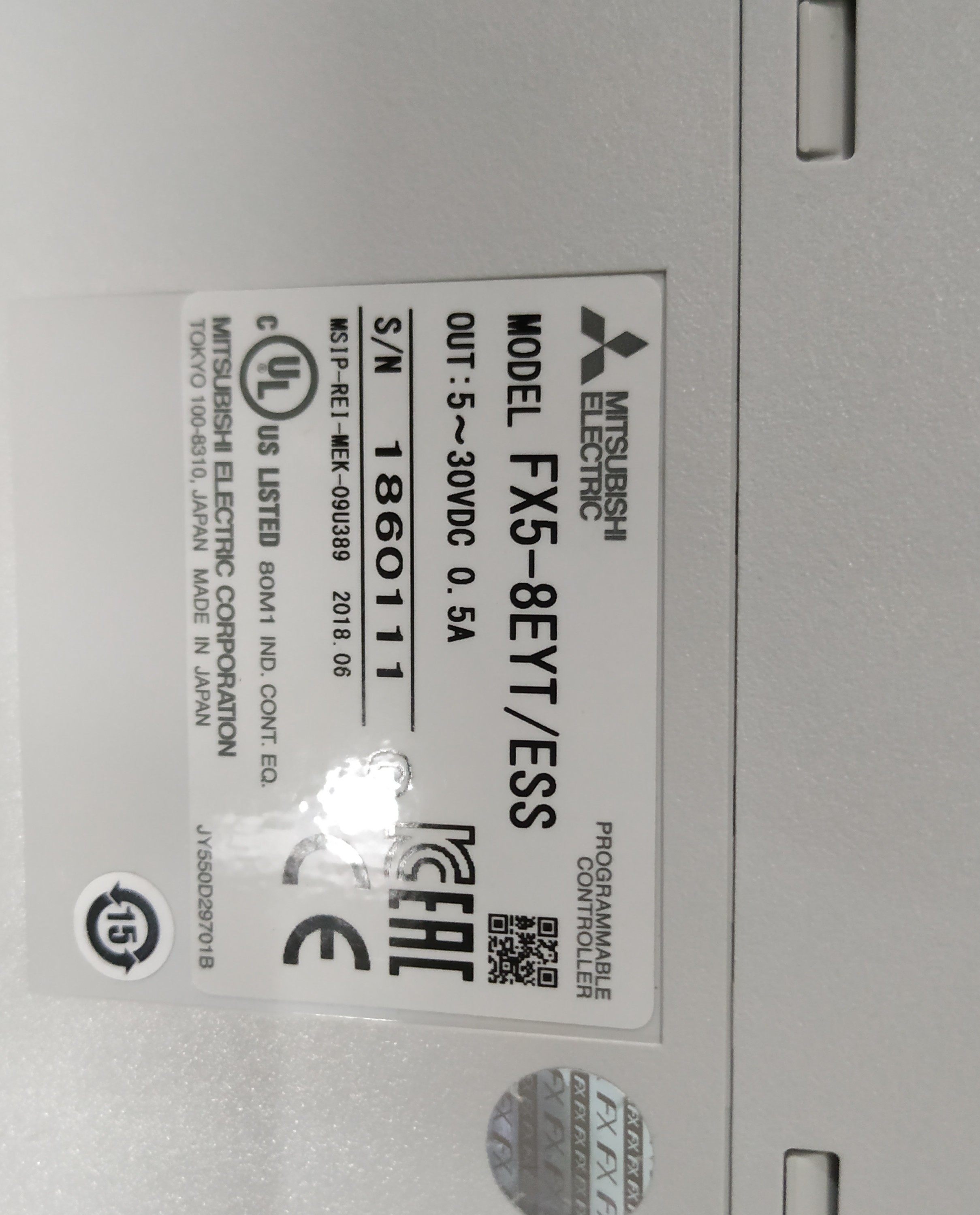 MITSUBISHI PLC CONTROLLER MODULE FX5-8EYT/ESS