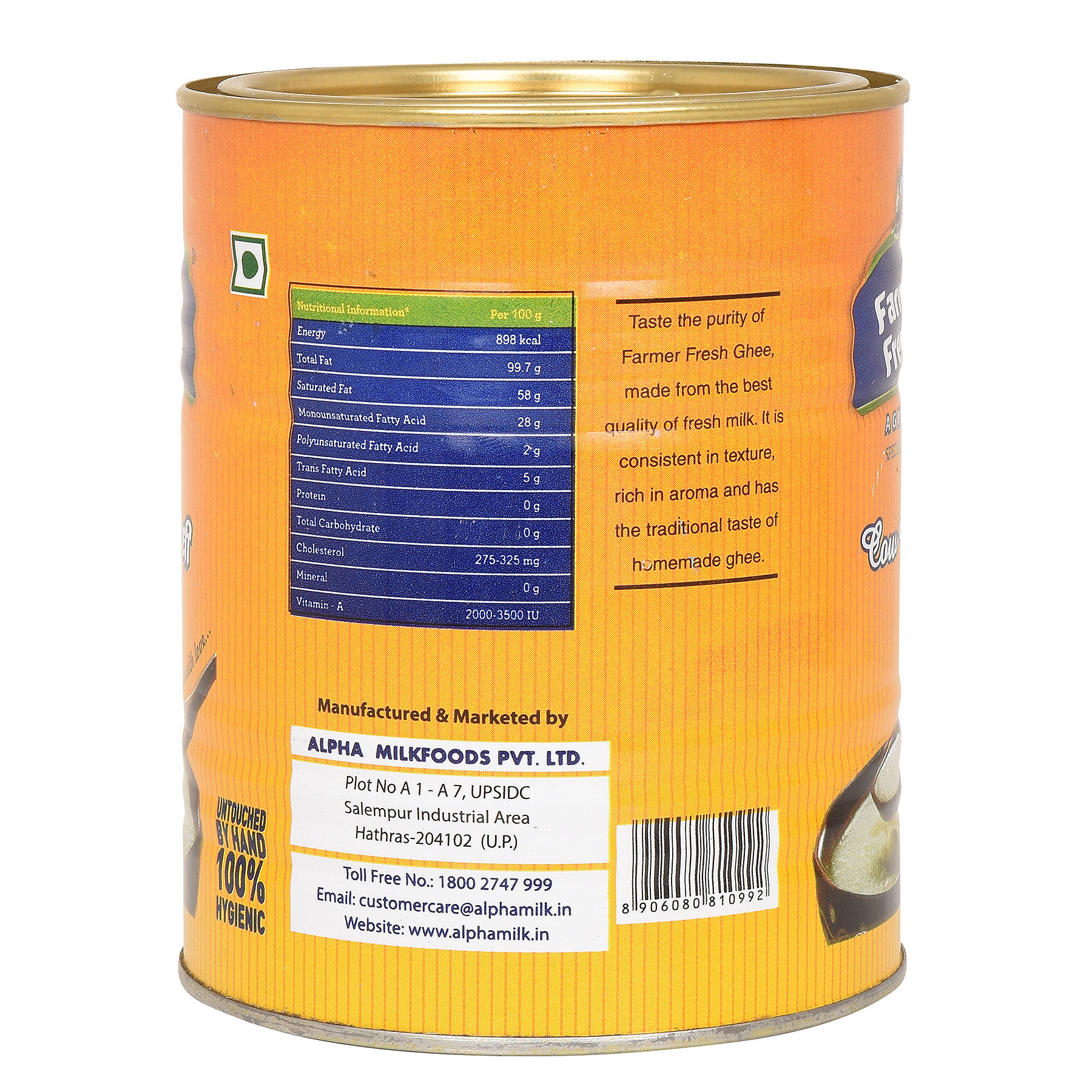 Farmer Fresh Cow Ghee 1 Litre Tin