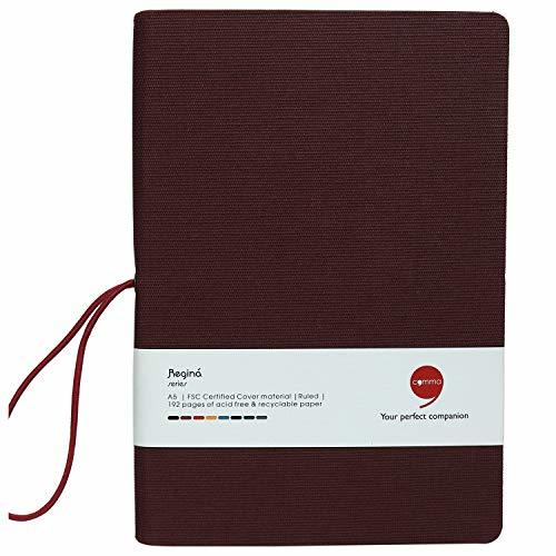 Comma Regina - A5 Size - Hard Bound Notebook (Maroon)