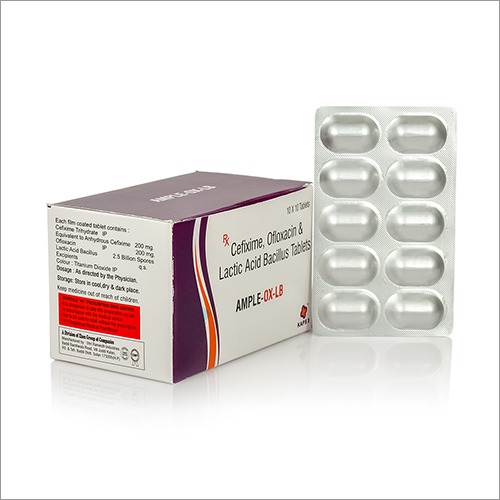 Cefixime Ofloxacin And Lactic Acid Bacillus Tablets By KAPS THREE LIFE SCIENCES PRIVATE LIMITED