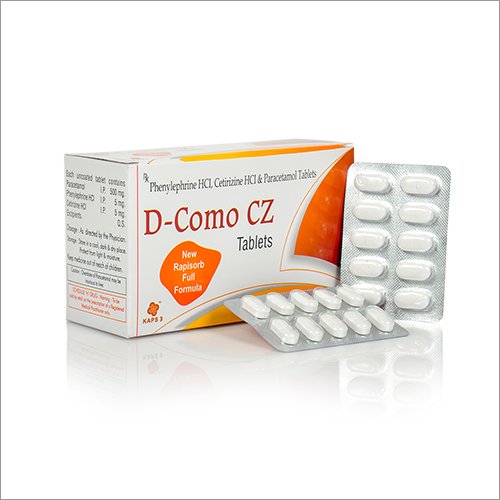 Phenylephrine HCl Cetirizine HCl And Paracetamol Tablets