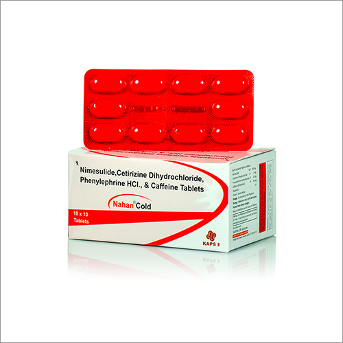 Nimesulide Cetirizine Dihydrochloride Phenylephrine HCl And Caffeine Tablets