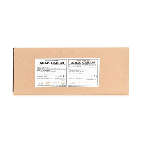 Fresh Pasteurised Cream Packaging: Box