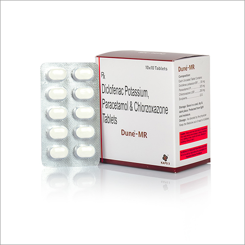 Diclofenac Potassium, Paracetamol And  Chlorzoxazone Tablets