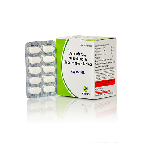 Aceclofenac, Paracetamol And Chlorzoxazone Tablets By KAPS THREE LIFE SCIENCES PRIVATE LIMITED
