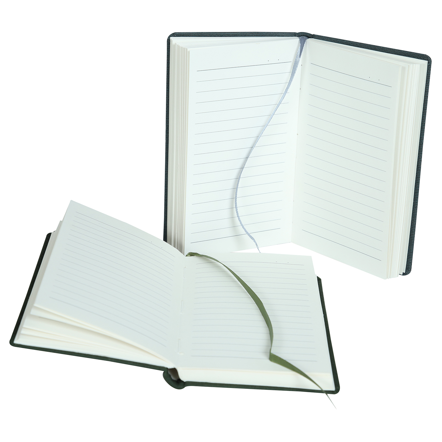 Comma Regina - A6 Size - Hard Bound Notebook (Dark Green and Grey)