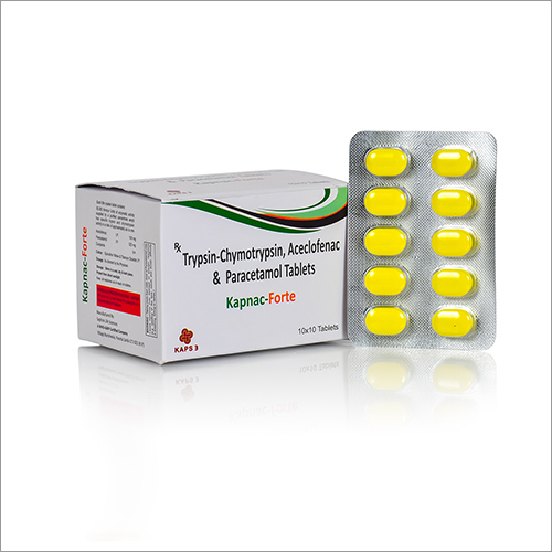 Trypsin-Chymotrypsin, Aceclofenac And Paracetamol Tablets By KAPS THREE LIFE SCIENCES PRIVATE LIMITED