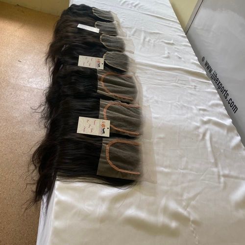 Cuticle Aligned Single Donor Lace Closure 4x4 Indian Temple Raw Human Hair