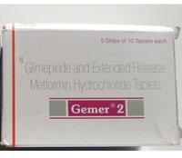 Gemer 2 Mg Tablets(GLIMEPRIDE AND SR METFORMIN HYDROCHLORIDE TABLET)