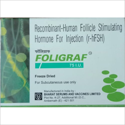 Foligraf 75 IU Recombinant- Human Follicle Stimulating Hormone For Injection By VAXICARE ENTERPRISES PRIVATE LIMITED
