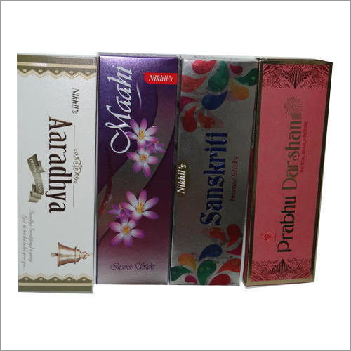 Printed Agarbatti Packaging Box - 100g Rectangular Design | Multicolor, Eye-Catching Appeal