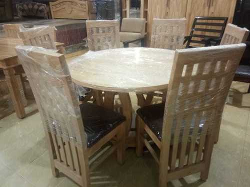 Modern Wooden Dining Table (Solid Wood)