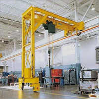 Semi Gantry Crane - 0-5 Ton Lifting Capacity, Yellow Color | New Industrial Electric Power Source, Max Height 20 Feet