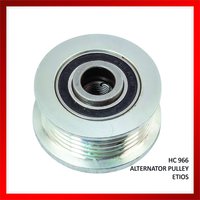 Automotive Alternator Pulley - Durable Metal, Standard Size, Polished Silver Finish | Corrosion Resistant, Warranty Included, Easy Installation