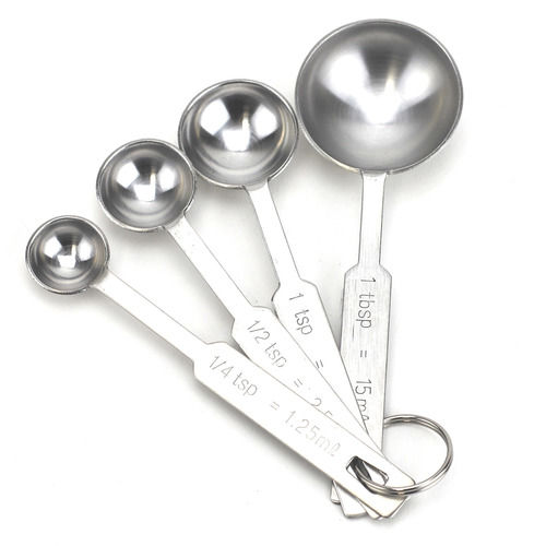 Measuring Spoon Strip handle SS - 4 pcs set - 1/4 1/2  1 Tea Spoon  1 Table Spoon