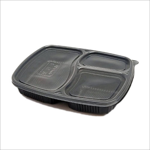 Oracle 3 Compartment Miacrovable Food Grade Meal Tray