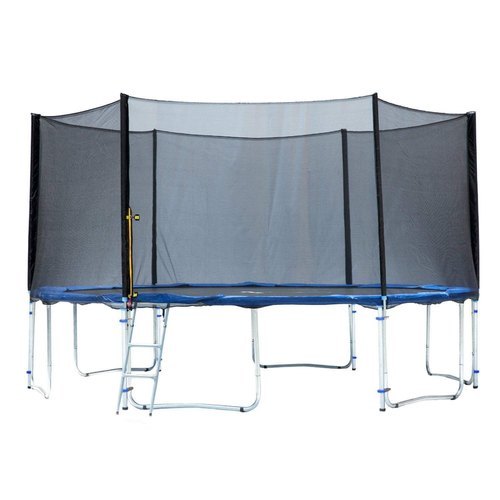 Metal 55 inch Kids Trampoline with Safety Enclosure Net & Spring Pad, For Home