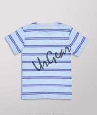 Kids Printed Blue Line T-Shirt