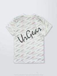 Kids Printed White Line T-Shirt