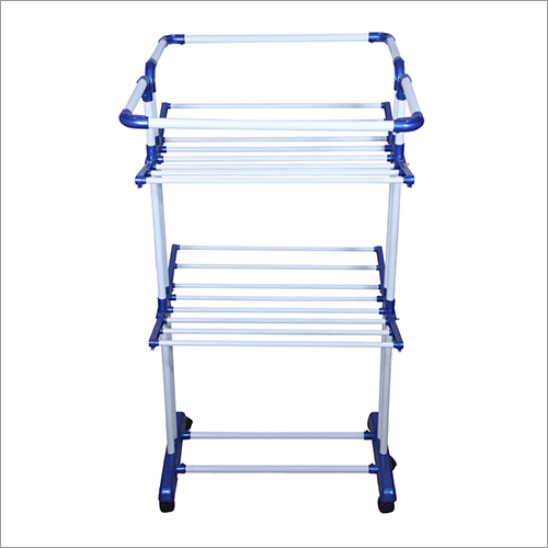 MS Powder Coated Pipe 2 Layer King Size Cloth Drying Stand