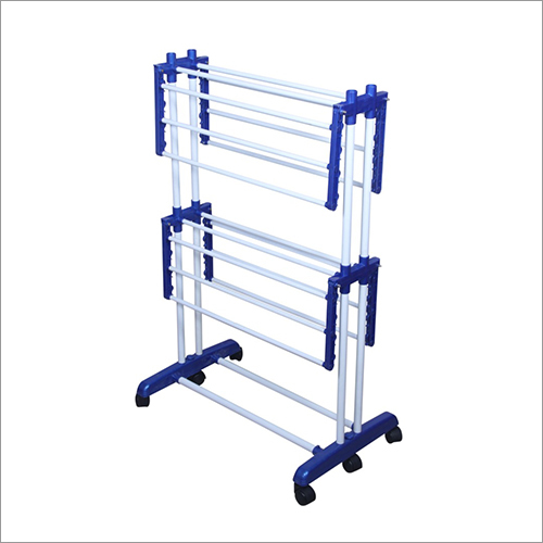 MS Powder Coated Pipe 2 Layer Cloth Drying Stand