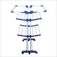 MS Powder Coated Pipe 2 Layer King Size Cloth Drying Stand