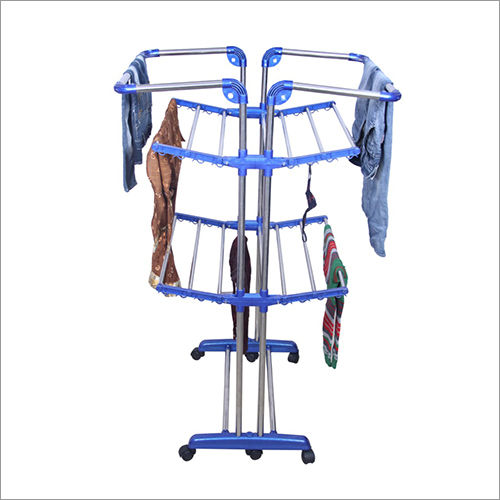 Industrial SS Pipe 3 Layer Cloth Drying Stand