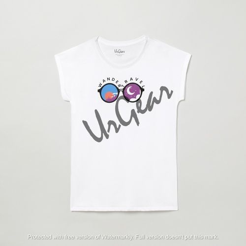 Kids Printed White T-Shirt 