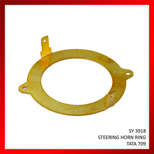 Automobile Steering Horn Ring - Copper Material, Standard Size, Golden Color | Corrosion-Resistant, Polished Surface, Warranty Included